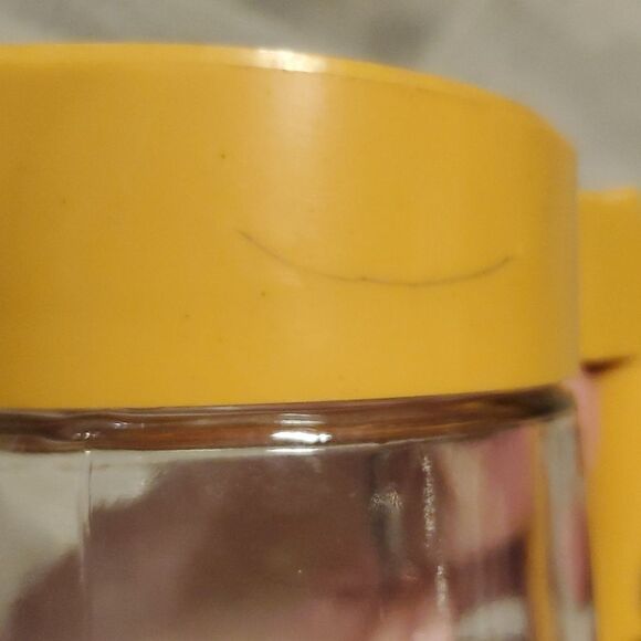 Vintage Glass Retro Mustard Lid Dispenser - Picture 6 of 8